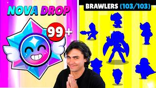 ZEREI TODOS NOVA STARR DROPS NA MINHA CONTA DO BRAWL STARS E...