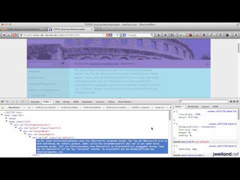 TYPO3 Musterprojekt - Teil 7: Farben und Schriften ändern