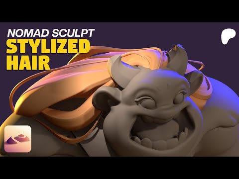 3D Simple Stylized Hair Tutorial in Nomad Sculpt