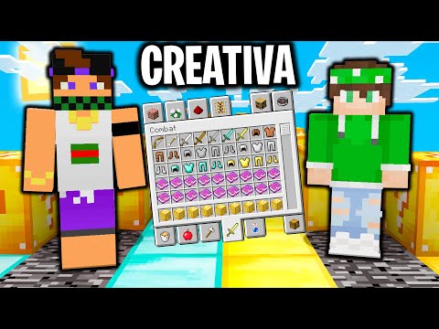 GIOCO IN CREATIVA contro NICO CORSA DEI LUCKYBLOCK - Minecraft