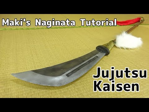 [Jujutsu Kaisen] Maki Zenin's naginata Tutotiral with Template  -  [How to make cosplay weapon]