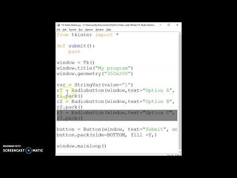 15. Tkinter: Radio buttons