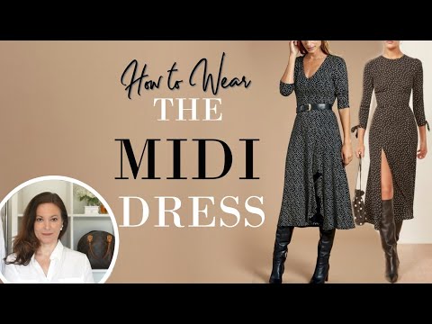 How to WEAR & STYLE a Midi Dress this WINTER | Classy...