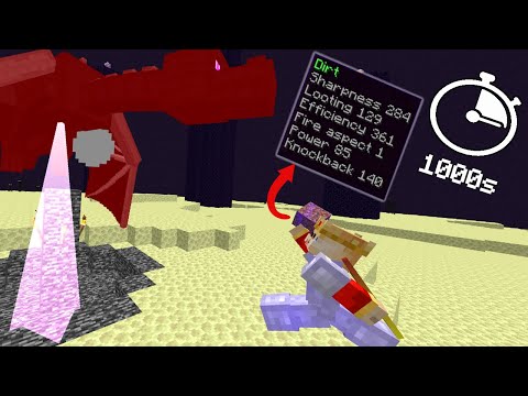 Minecraft, But Every Second You Enchant An Item...