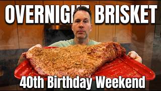 My Brother's 40th Birthday Party, a Bike Ride, and an Overnight Brisket Smoke