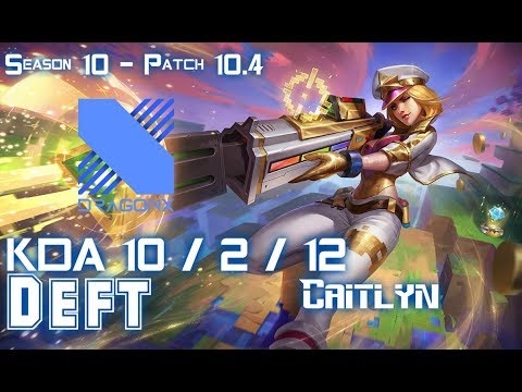 DRX Deft CAITLYN vs EZREAL ADC - Patch 10.4 KR Ranked