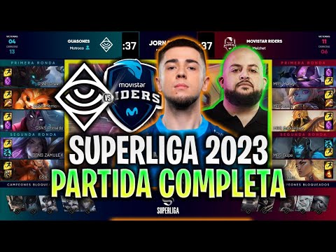 GUASONES vs MOVISTAR RIDERS PARTIDA COMPLETA SUPERLIGA 2023 ESPAÑOL LVP