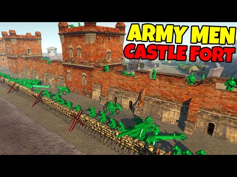 Green Army Men's CASTLE MEGA-FORT! - Men of War: Army Men Mod Battle Simulator