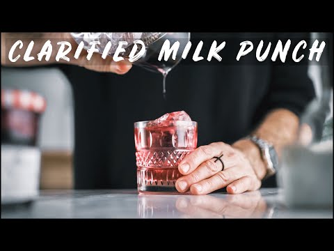 How to make a clarified milk punch cocktail - milk clarification cocktail recipe