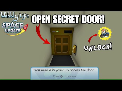 KEYCARD LOCATION for SECRET DOOR in SPACE PORT! UNLOCK SPACE CAPTAIN! Wobbly Life Space Update