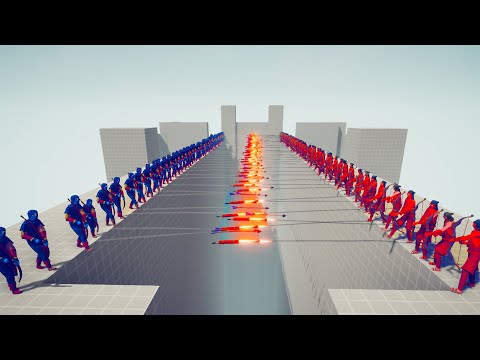 50x FIREWORK ARCHER vs 50x EVERY RANGED UNITS - Totally Accurate Battle Simulator TABS