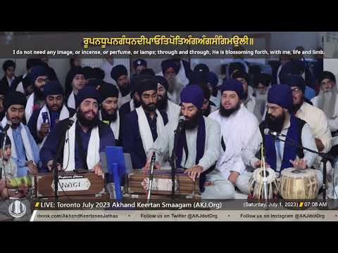 092 Bhai Shivdev Singh Jee Seattle Saturday AM Toronto July 2023 Annual Akhand Keertan Smaagam