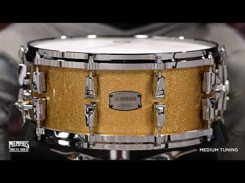 Yamaha 14x6 Absolute Hybrid Maple Snare Drum - Gold Champagne Sparkle (AMS1460GCS)