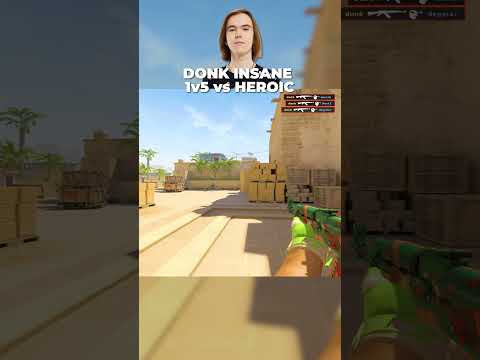 DONK INSANE 1v5 ACE CLUTCH vs HEROIC @ Perfect World Shanghai Major 2024 #shorts #cs2