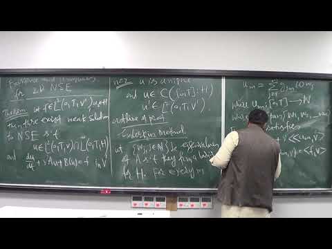 Lecture 2 (Part 8): Outline of proof of existence of the weak solution of Navier-Stokes equations