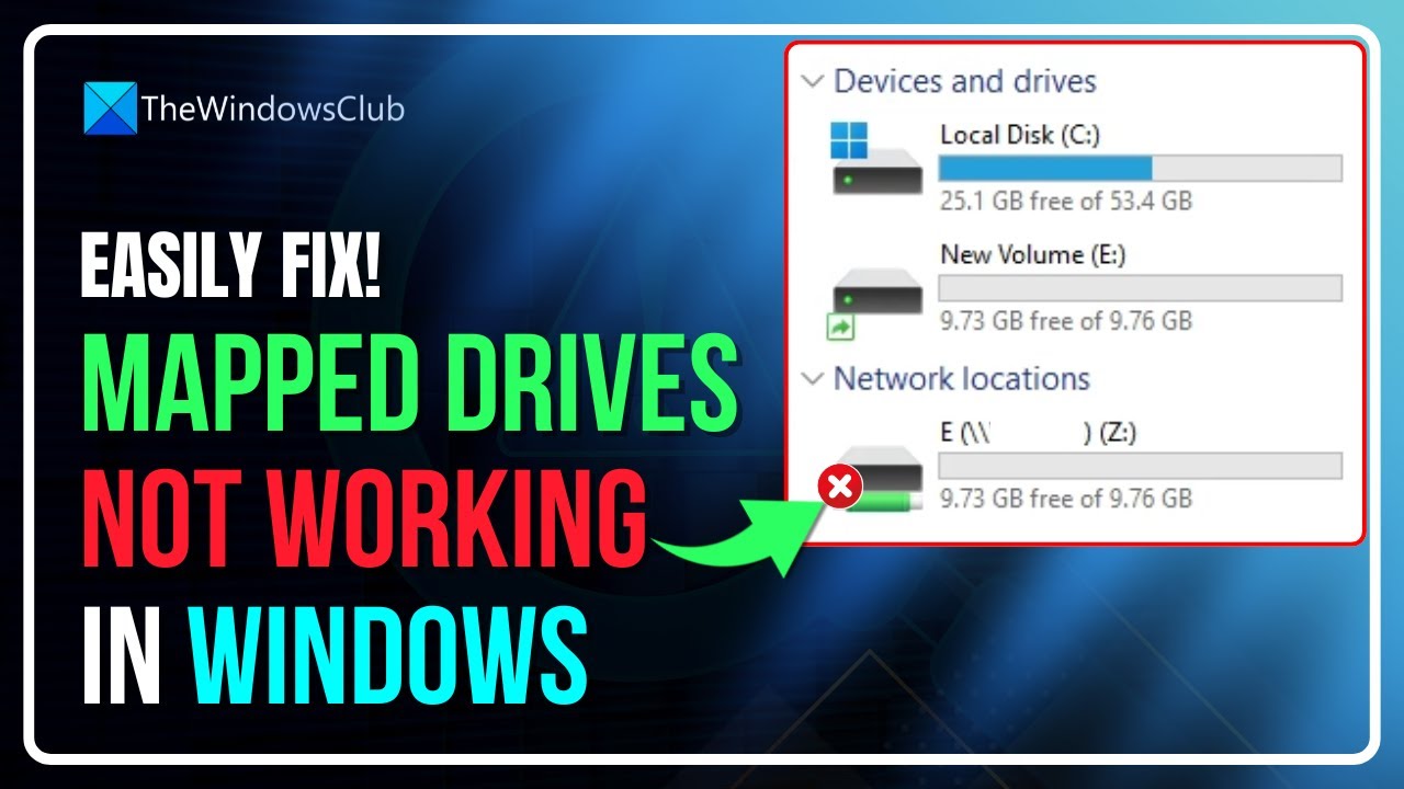 Mapped Drives Not Working In Windows 11/10