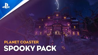 PlayStation Planet Coaster: Console Edition - Spooky Pack DLC Launch Trailer | PS5, PS4 anuncio