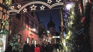 preview picture of video 'Riquewihr Alsace Marché de Noël - A Sunday evening on the Christmas market'