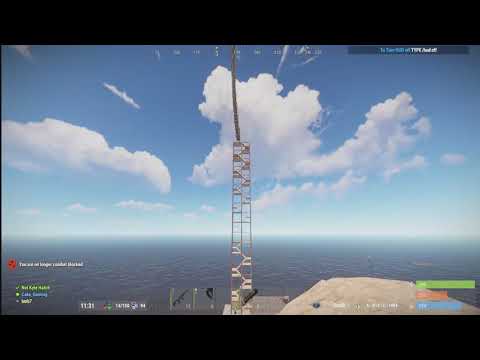 We made a high tower base in Rust...... and then we destroyed it.