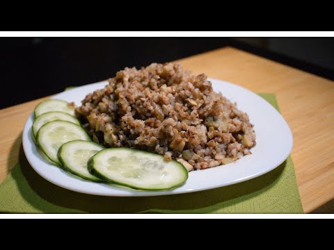 DA LI VOLITE HELJDU? Posna večera za 15 minuta. Heljda sa pečurkama i lukom. Zdrava ishrana.