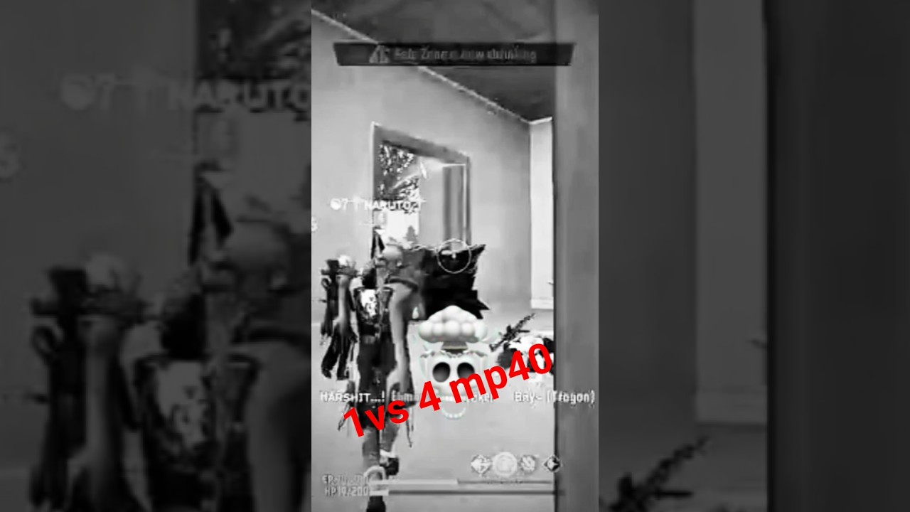 🔥1vs4 mp40 #freefire#short🔥🔥