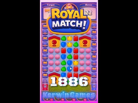 Royal Match Level 1886 - No Boosters Gameplay