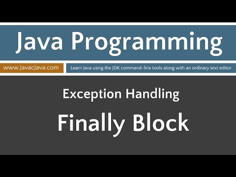 Learn Java Programming Exception Handling Finally Tutorial