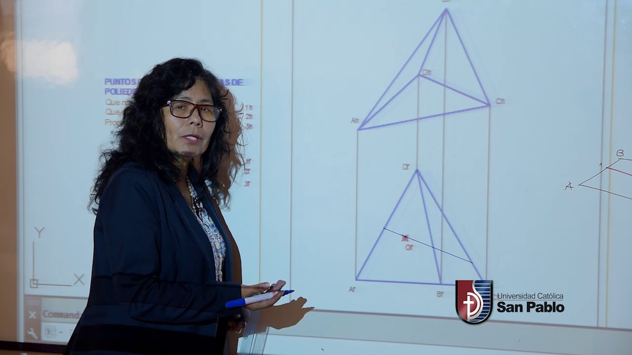 Puntos contenidos en caras de poliedros - Dibujo Técnico - #UCSPTutoriales.