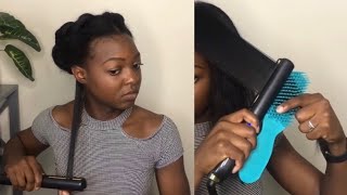 Lightly Flat Ironing My Natural Hair | Asia Char