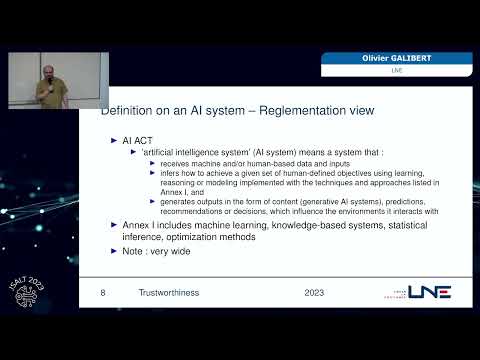 AI systems trustworthiness -- Olivier Galibert -- JSALT 2023