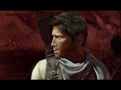 Uncharted 3, but Indiana Jones music plays in the background (desert chase)