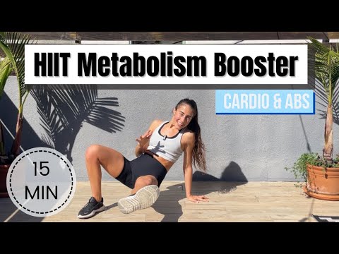 15 Min HIIT Metabolism Booster | Cardio + Abs Workout (No Equipment)