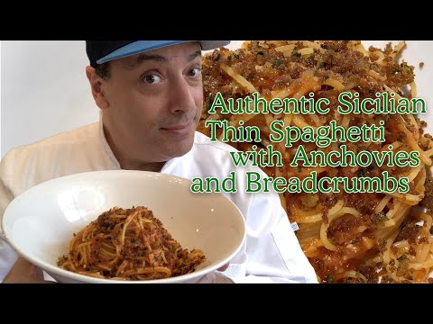 Authentic Sicilian Thin Spaghetti with Tomato Sauce and Anchovies with Chef G S  Argenti