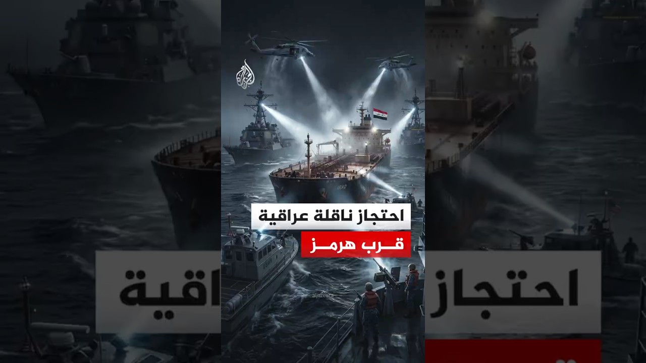 فيديو | القوات البحرية الأمريكية تحتجز ناقلة نفط عراقية قرب مضيق هرمز.. ما التفاصيل؟