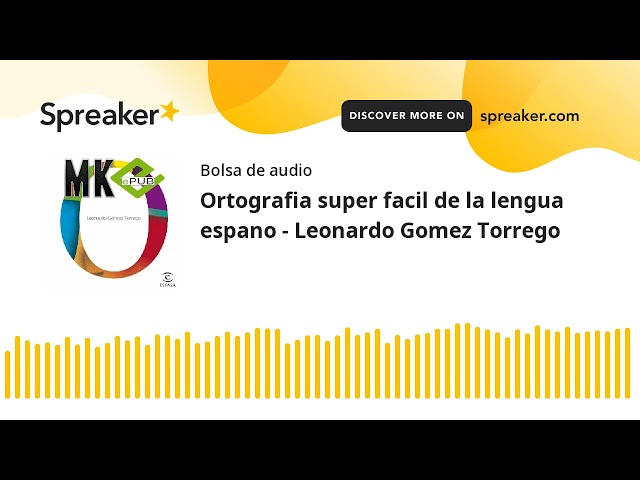 Vídeo relacionado con Ortografía fácil de la lengua española. (F. COLECCION)