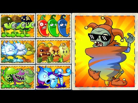 Random 30 Team Plants vs 50 Jester Zombies - WHo Will WIn? - PVZ 2 Challenge