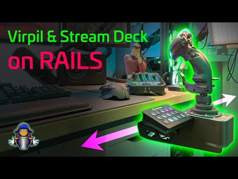 The Ultimate HOTAS Mount 👌 Virpil Throttel and Flightstick + Elgato Stream Deck on Linear Rails