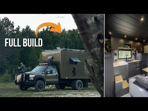 We Turned a BOX into our LUXURY Tiny Home Expedition Truck (Timelapse)