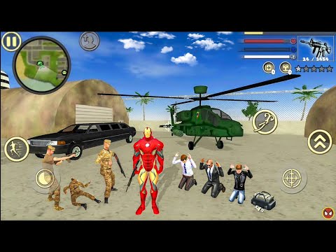 Iron Rope Hero: Vice Town City Crime Simulator - Android Gameplay