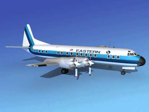 Dreamscape L188 Electra II HP Eastern Airlines 3 3D model from CGTrader.com