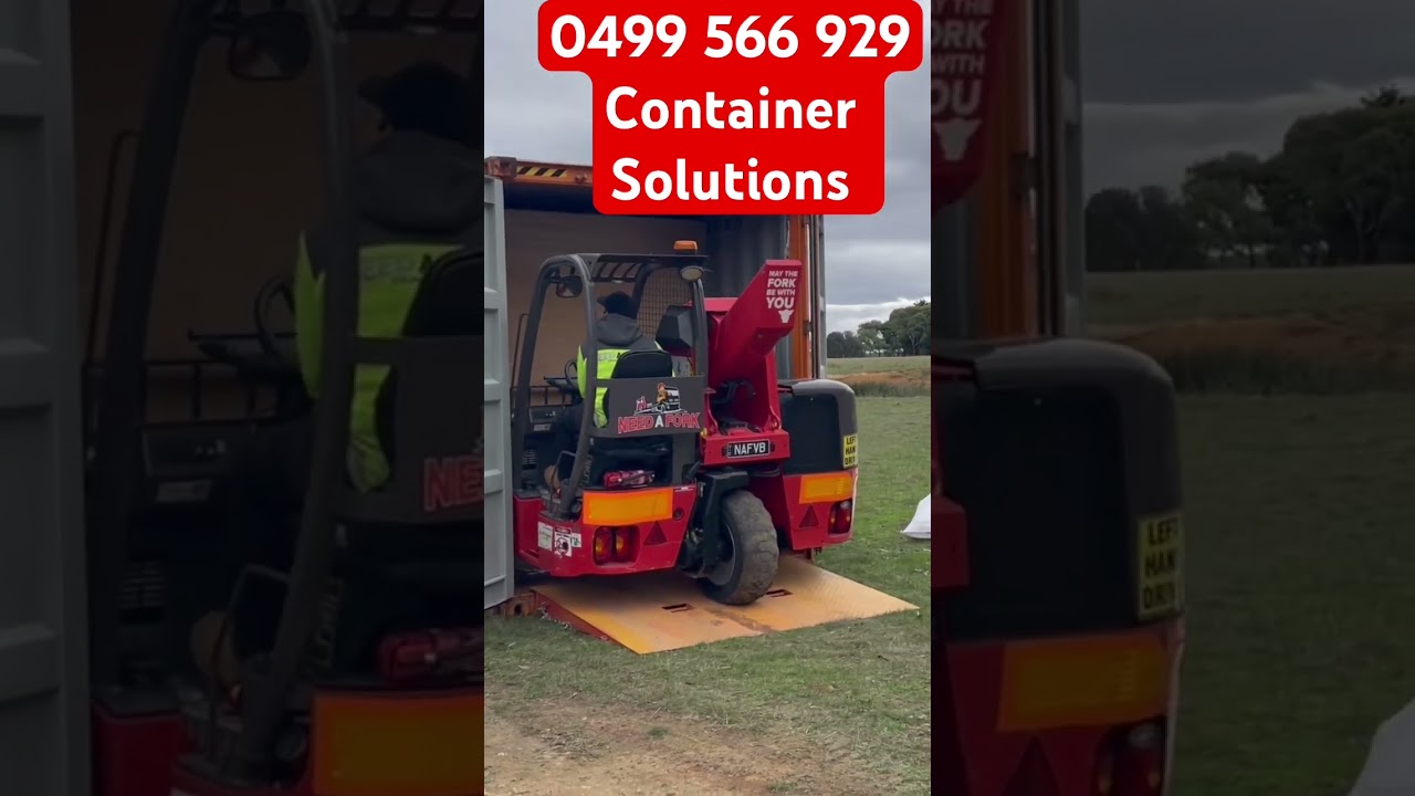 Container Solutions – Onsite Unload of 40ft Container with All-Terrain Forklifts