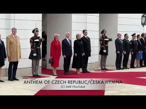 CZECH & SLOVAK ANTHEMS - Czech President Petr Pavel in Slovakia (2023)