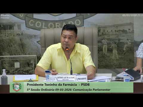 5ª SESSÃO ORDINÁRIA 09-03-2026