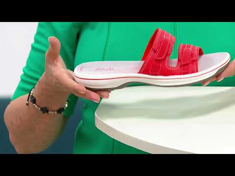 Clarks Cloudsteppers Sport Slide Sandals - - Breeze Piper on QVC