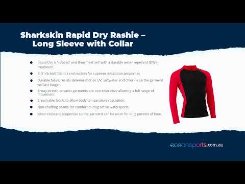 Sharkskin Rapid Dry Rashie – Long Sleeve with Collar