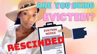 “This is how you stop your eviction process!!  RESCISSION 🛑