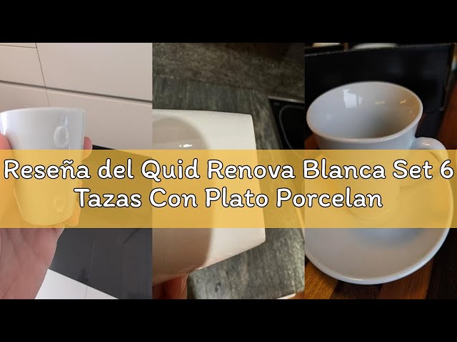 Vídeo relacionado con Quid Renova Blanca Set 6 Tazas Con Plato Porcelana 9cl Porcelana Apto Microondas Reciclable