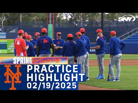 Thumbnail for Pete Alonso, Mark Vientos, and Jett Williams workout at Mets practice | SNY by Jett Williams