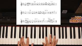 Jazz piano Louis Armstrong trumpet transcription of "Whispering" melody