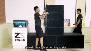 Installation Wiring of the ZSOUND LA210 + S28 Line Array System.